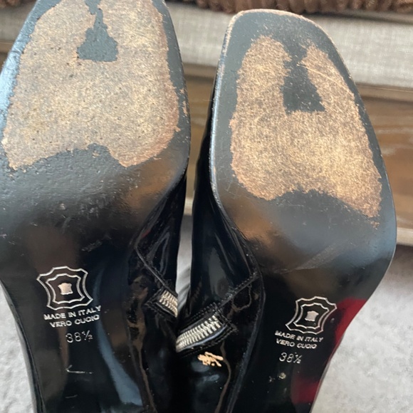 VINTAGE J&ANS DOLCE &GABBANA BlackPatent Leather Boots from 90’s - Picture 7 of 14